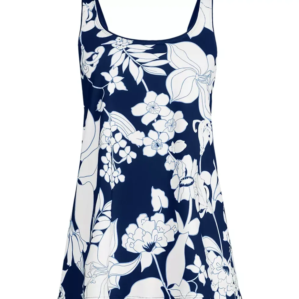 Women's Scoop Neck Mini Swim Dress Swimsuit