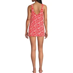 Women's Scoop Neck Mini Swim Dress Swimsuit