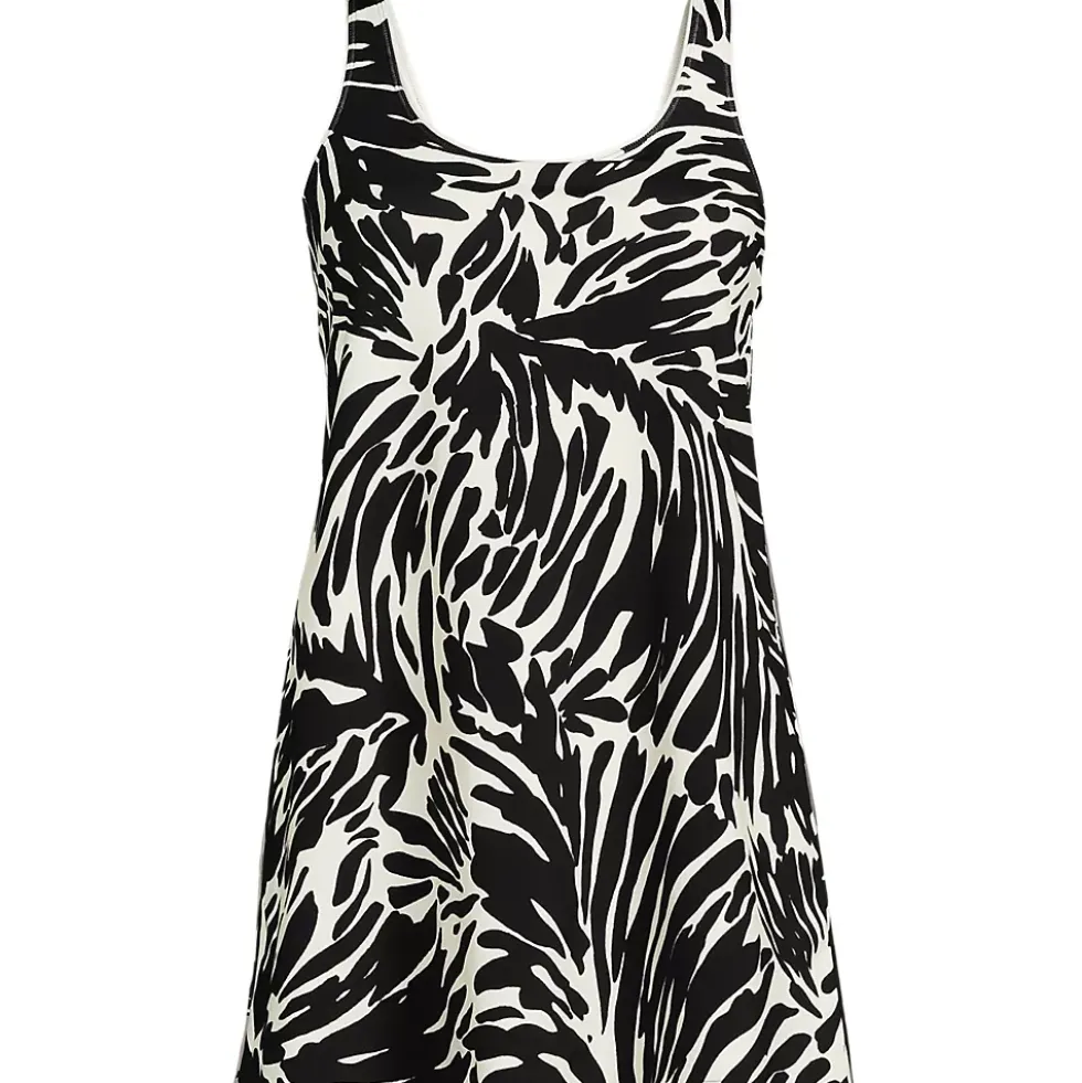 Women's Scoop Neck Mini Swim Dress Swimsuit