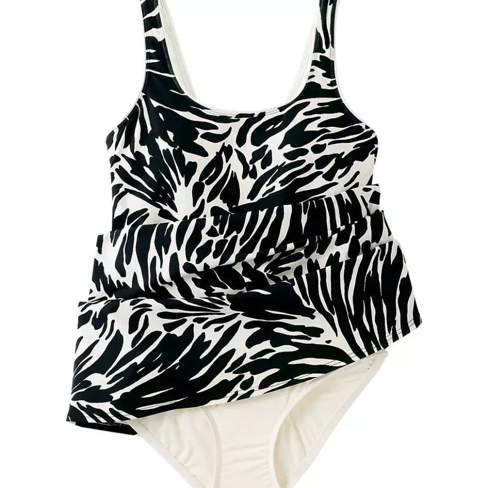 Women's Scoop Neck Mini Swim Dress Swimsuit