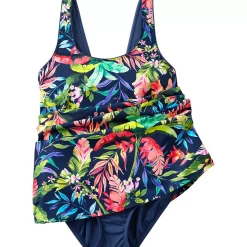 Women's Scoop Neck Mini Swim Dress Swimsuit