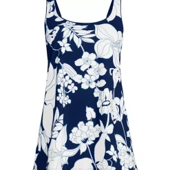Women's Scoop Neck Mini Swim Dress Swimsuit