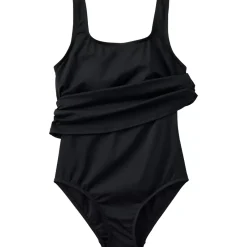 Women's Scoop Neck One Piece Fauxkini Swimsuit