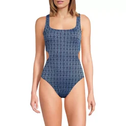 Women's Scoop Neck Open Back Monokini One Piece