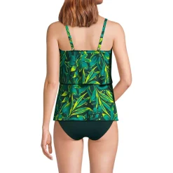 Women's Scoop Neck Tiered Tankini Swimsuit Top
