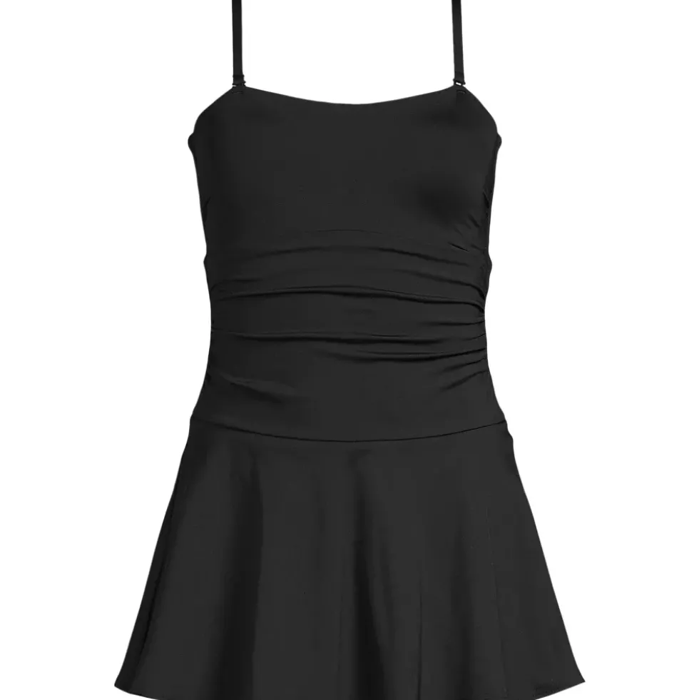 Women's Sculpting Bandeau Lace Back Mini Swim Dress