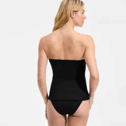 Women's Sculpting Waveshaper Peplum Swim Tankini Top