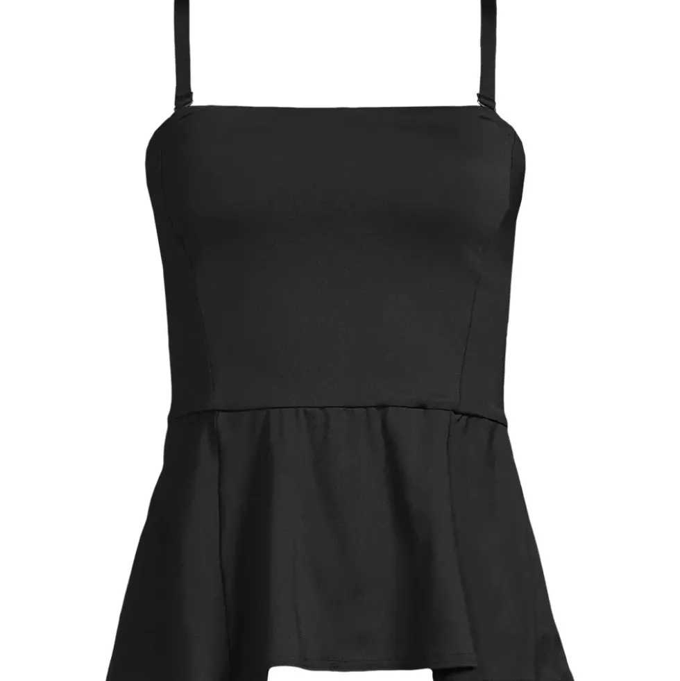 Women's Sculpting Waveshaper Peplum Swim Tankini Top