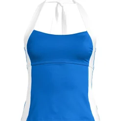 Women's Seamed Halter Tankini Top
