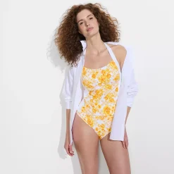 Women's Seamed Halter Tankini Top
