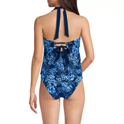 Women's Seamed Halter Tankini Top
