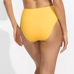Women's Seamed High Waisted Bikini Bottoms