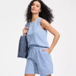 Women's Seersucker High Rise Pull On 7