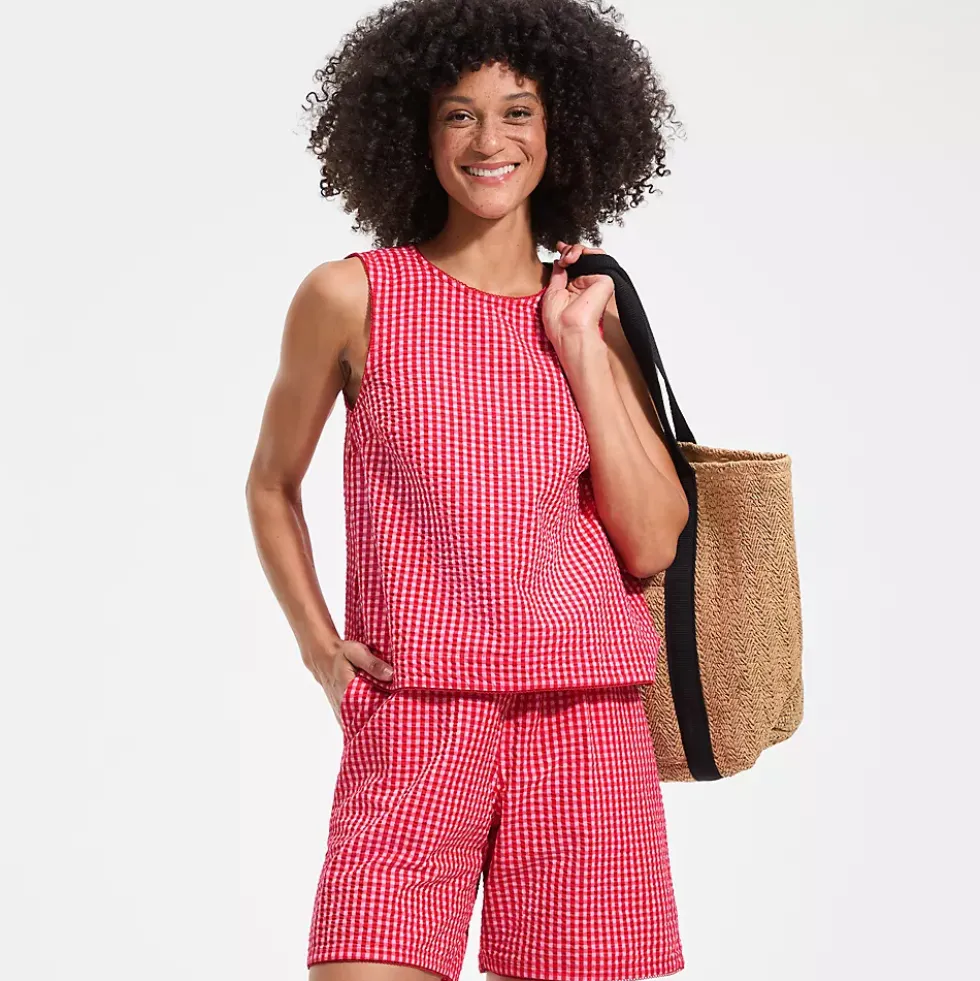 Women's Seersucker Matchback Shell