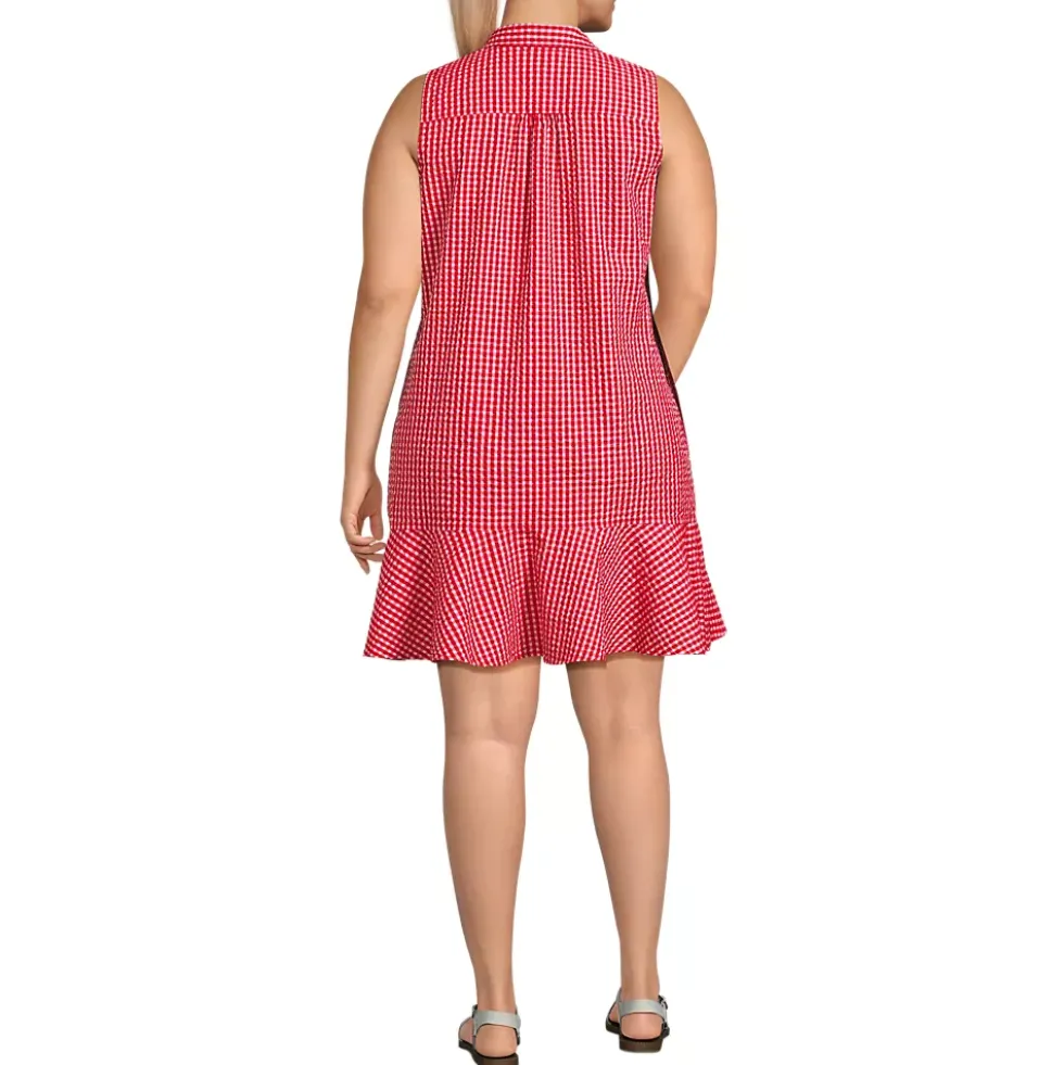 Women's Seersucker Tennis Dress