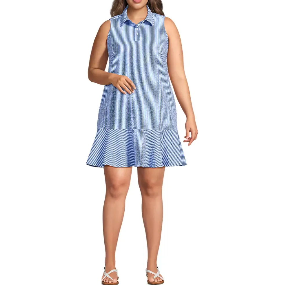 Women's Seersucker Tennis Dress