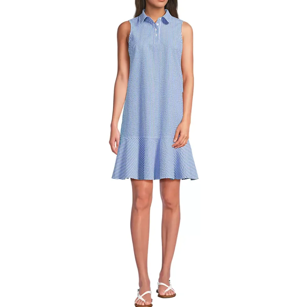 Women's Seersucker Tennis Dress