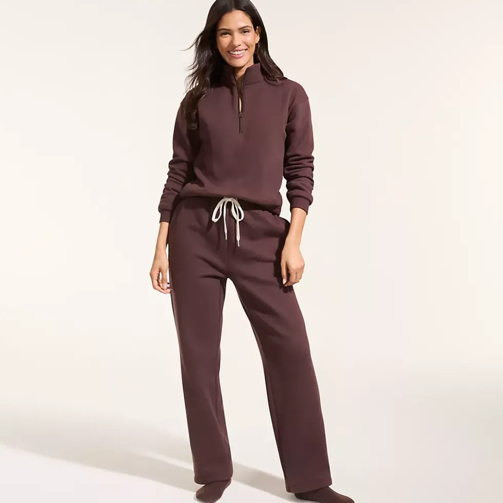 Women's Serious Sweats High Rise Relaxed Straight Leg Pants - Set Bottom