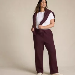 Women's Serious Sweats High Rise Relaxed Straight Leg Pants - Set Bottom