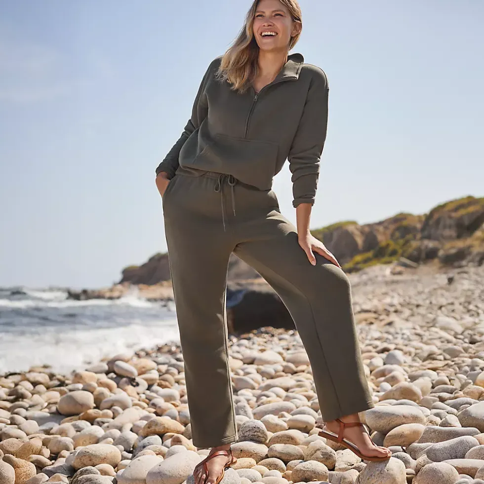 Women's Serious Sweats High Rise Relaxed Straight Leg Pants - Set Bottom