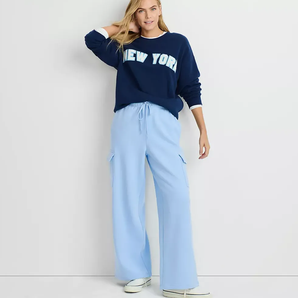Women's Serious Sweats High Rise Wide Leg Cargo Pant - Set Bottom