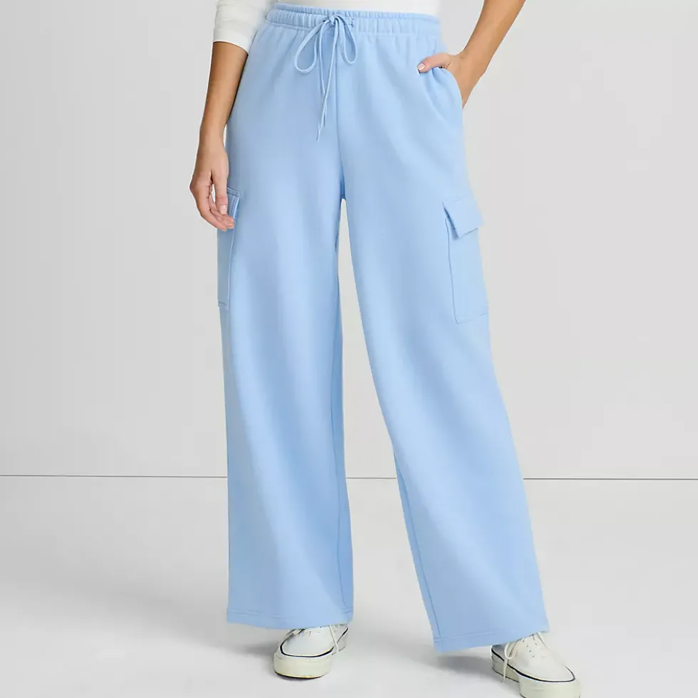Women's Serious Sweats High Rise Wide Leg Cargo Pant - Set Bottom