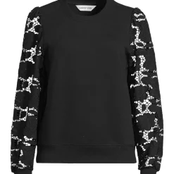 Women's Serious Sweats Lace Sleeve Sweatshirt