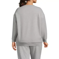 Women's Serious Sweats Oversized Long Sleeve Crew Neck Sweatshirt - Set Top