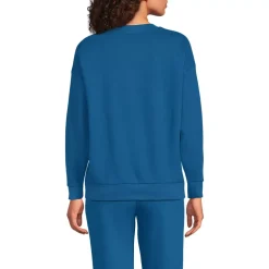 Women's Serious Sweats Oversized Long Sleeve Crew Neck Sweatshirt - Set Top