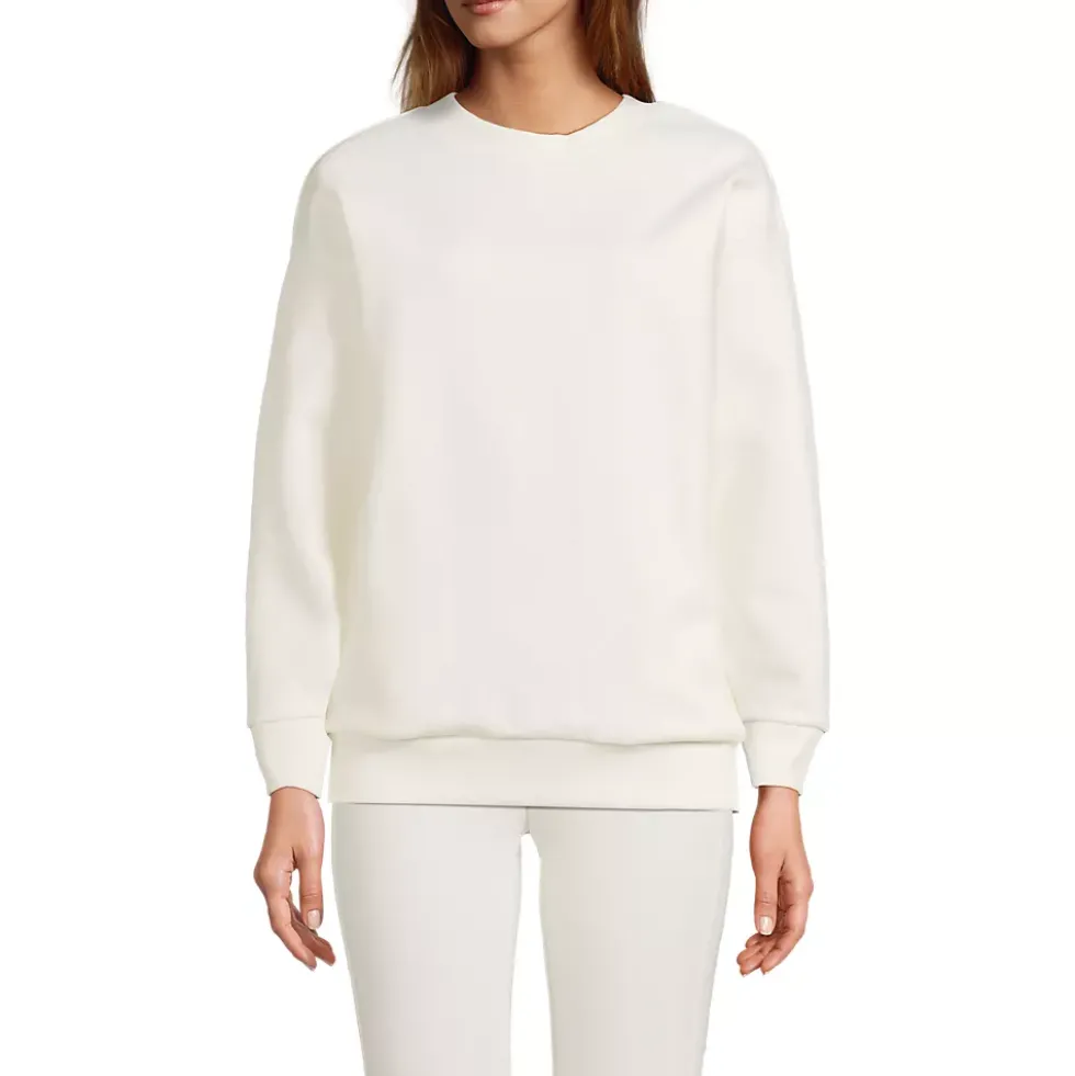 Women's Serious Sweats Oversized Long Sleeve Crew Neck Sweatshirt - Set Top
