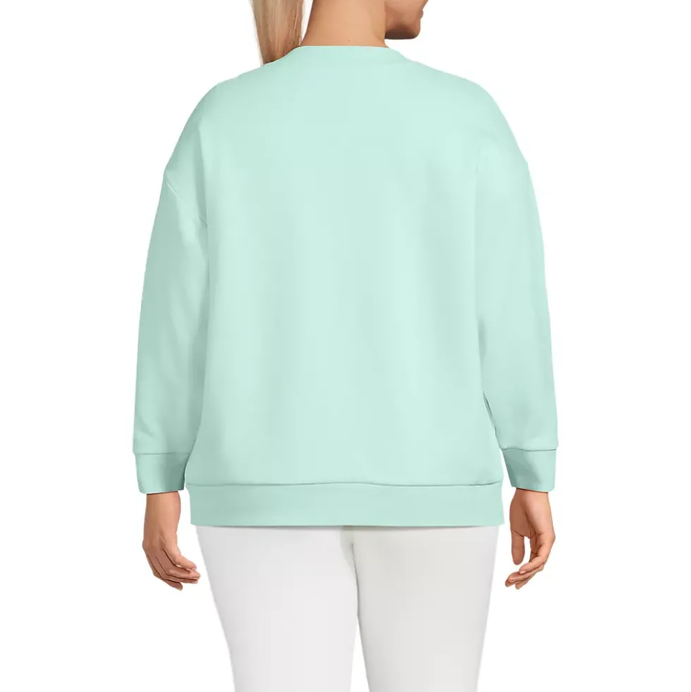Women's Serious Sweats Oversized Long Sleeve Crew Neck Sweatshirt - Set Top