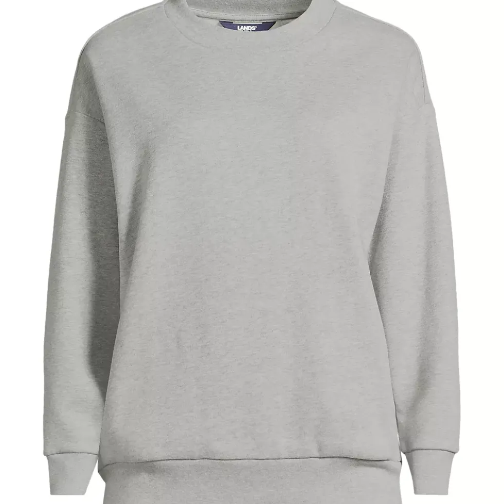 Women's Serious Sweats Oversized Long Sleeve Crew Neck Sweatshirt - Set Top