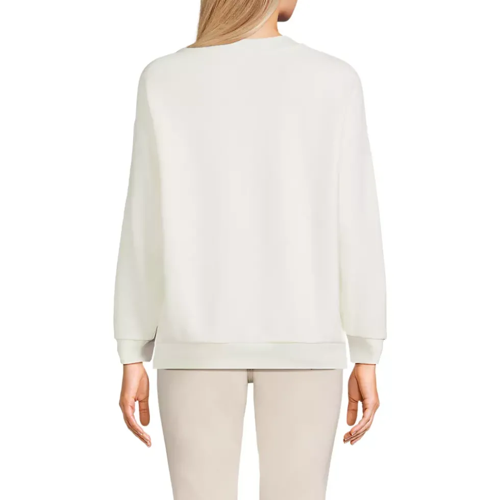 Women's Serious Sweats Oversized Long Sleeve Crew Neck Sweatshirt - Set Top