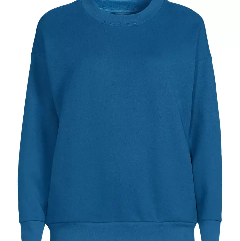 Women's Serious Sweats Oversized Long Sleeve Crew Neck Sweatshirt - Set Top