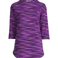 Women's Serious Sweats 3/4 Sleeve Funnel Neck Top