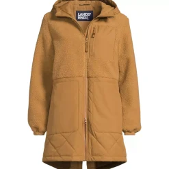 Women's Sherpa Fleece Quilted Mixed Media Parka