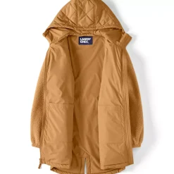 Women's Sherpa Fleece Quilted Mixed Media Parka