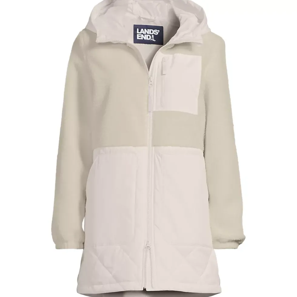 Women's Sherpa Fleece Quilted Mixed Media Parka