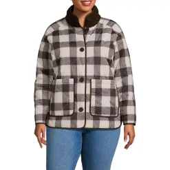 Women's Sherpa Fleece Reversible Mixed Media Long Jacket