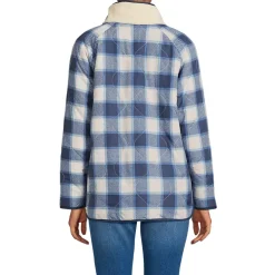 Women's Sherpa Fleece Reversible Mixed Media Long Jacket