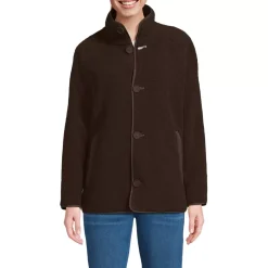 Women's Sherpa Fleece Reversible Mixed Media Long Jacket