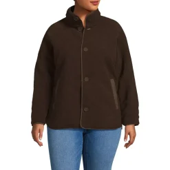 Women's Sherpa Fleece Reversible Mixed Media Long Jacket