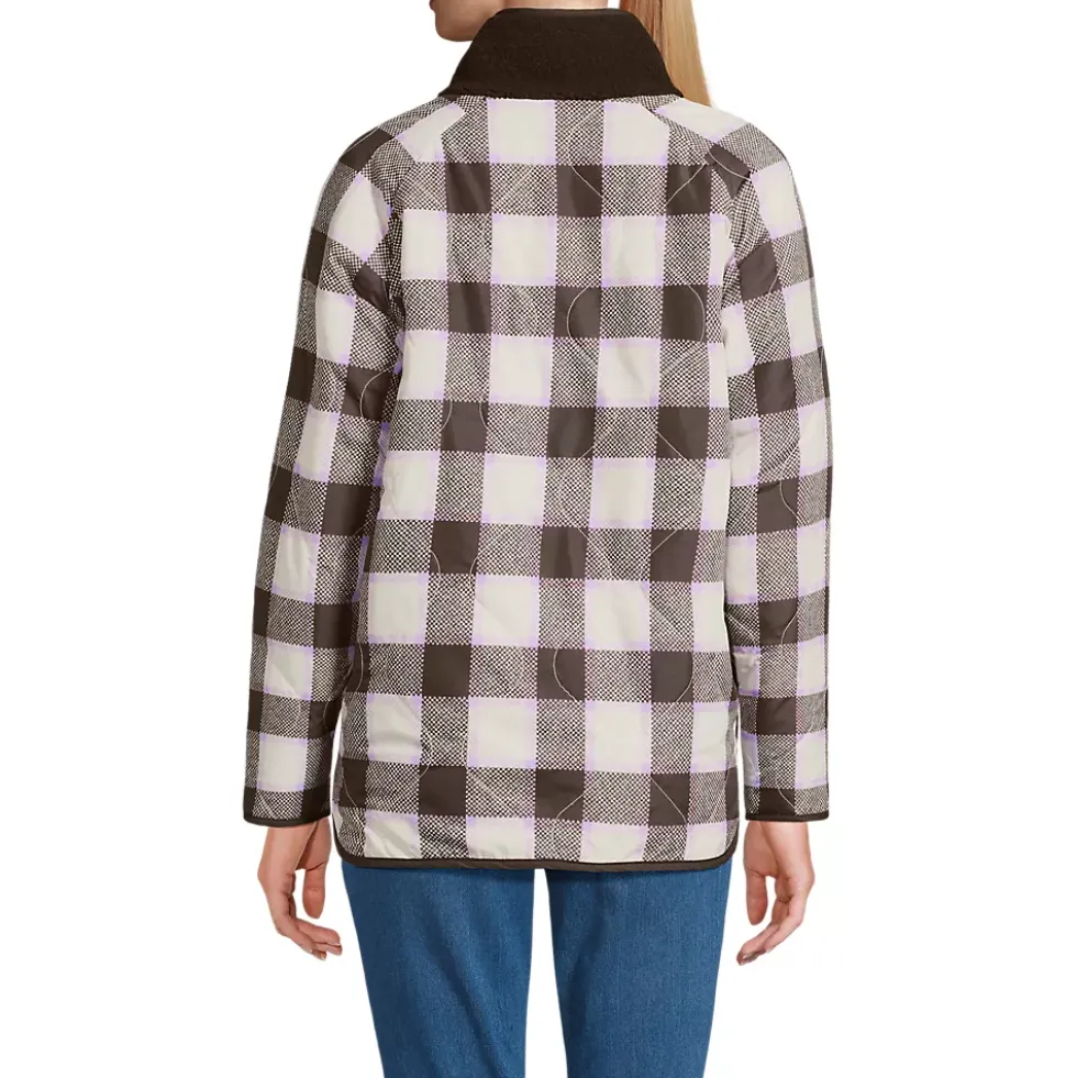 Women's Sherpa Fleece Reversible Mixed Media Long Jacket