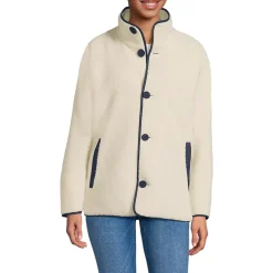 Women's Sherpa Fleece Reversible Mixed Media Long Jacket