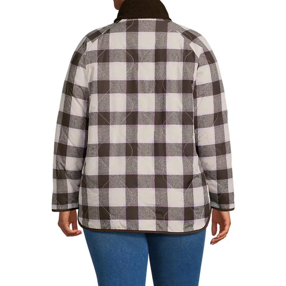 Women's Sherpa Fleece Reversible Mixed Media Long Jacket