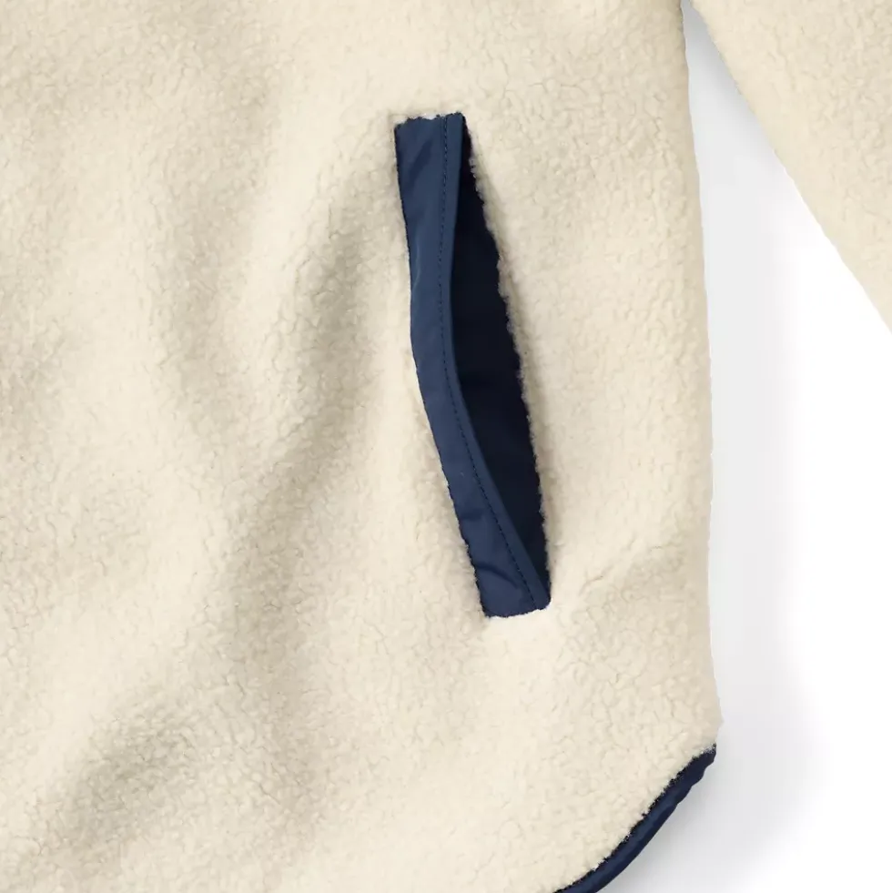 Women's Sherpa Fleece Reversible Mixed Media Long Jacket