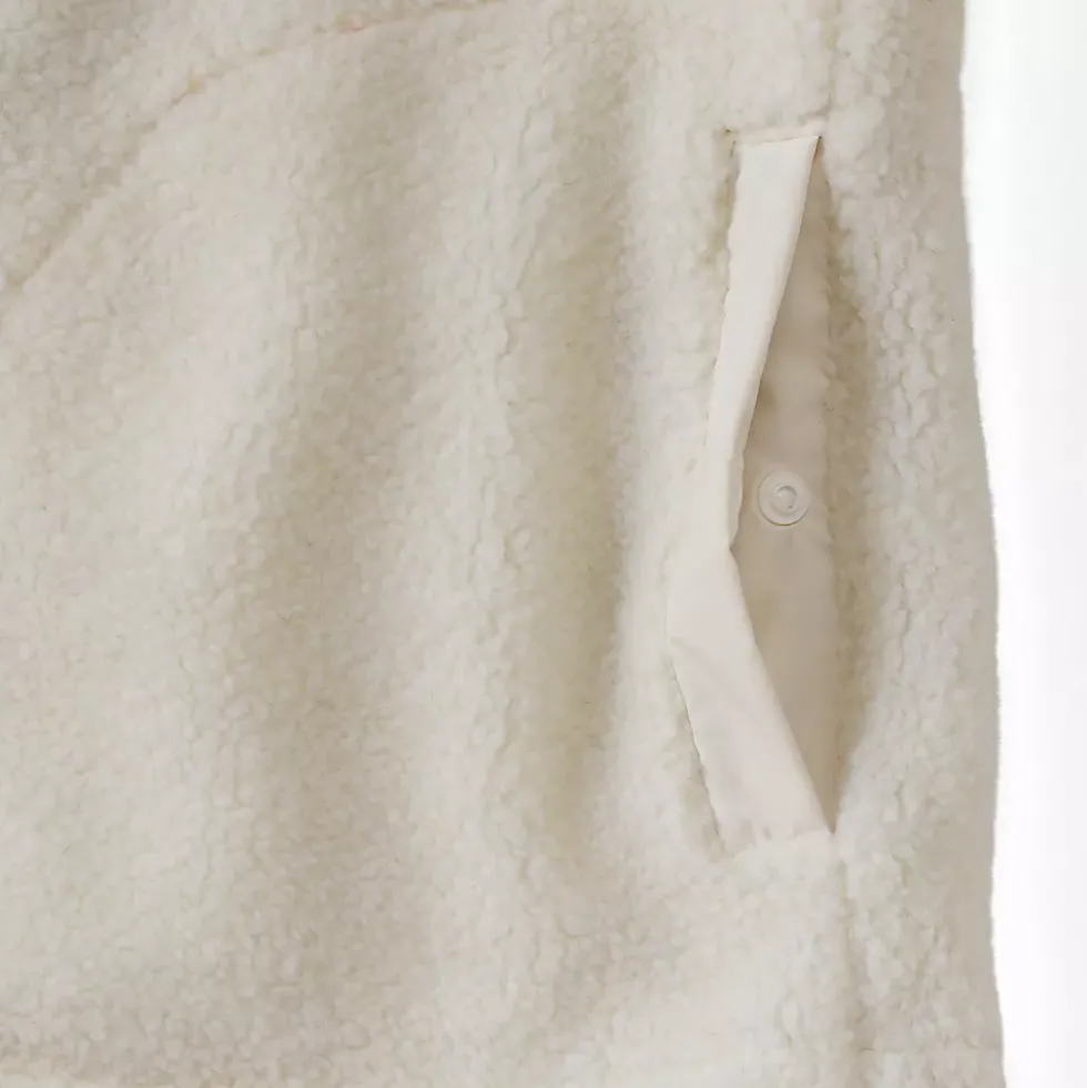 Women's Sherpa Fleece Reversible Mixed Media Vest