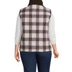 Women's Sherpa Fleece Reversible Mixed Media Vest