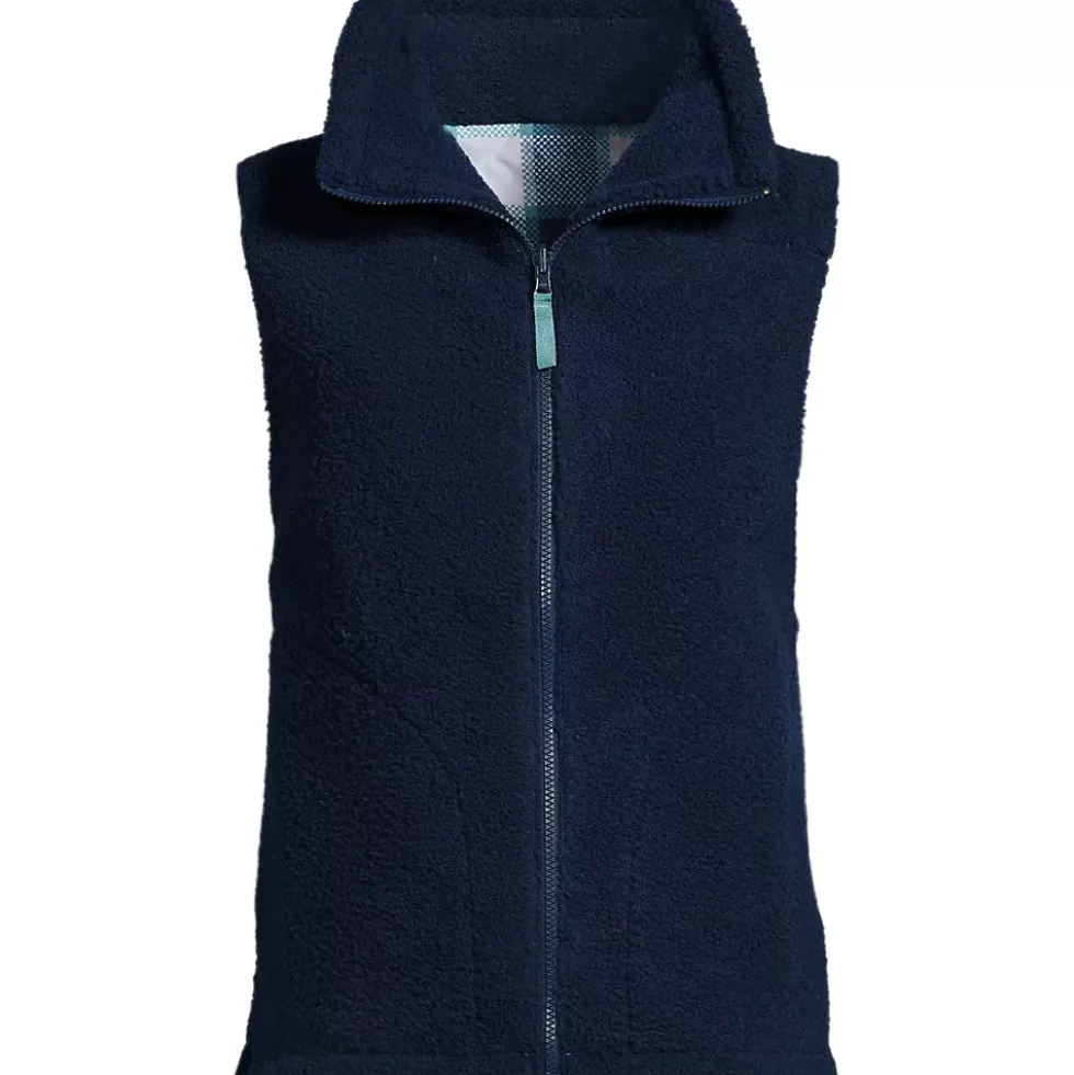 Women's Sherpa Fleece Reversible Mixed Media Vest