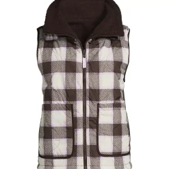 Women's Sherpa Fleece Reversible Mixed Media Vest